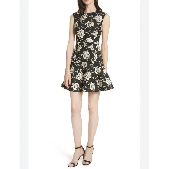 ted baker black white dress TED BAKER BLACK & WHITE STRIPE STRETCH JERSEY MIDI TANK DRESS SIZE 2 U   Whispers Dress Agency